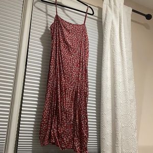 Floral Midi Dress with Slit